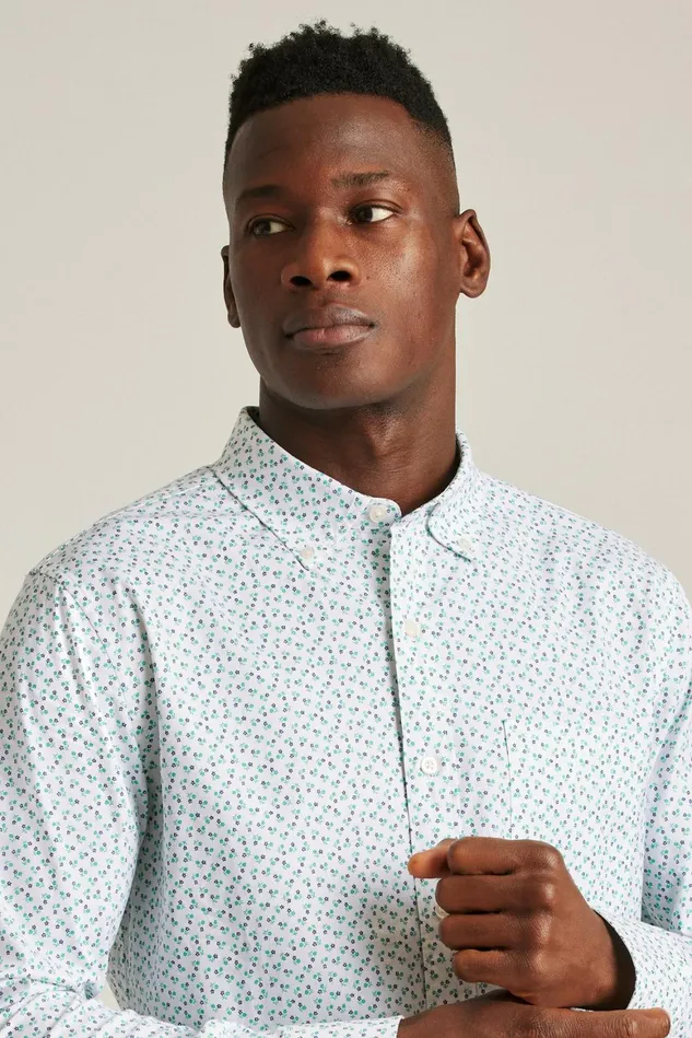 Men Everyday Shirt White Orson Floral Bonobos Casual Shirts