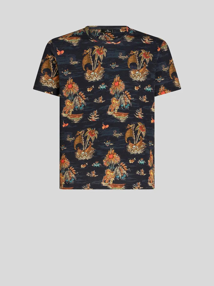 Men Figurative Pattern TShirt Etro TShirts