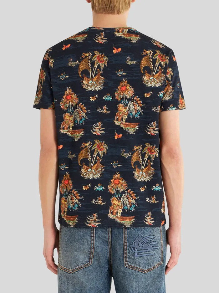 Men Figurative Pattern TShirt Etro TShirts