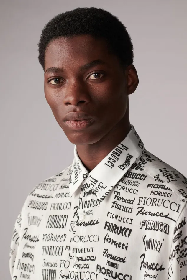 Men Fiorucci Shirts All Over Logo Shirt White