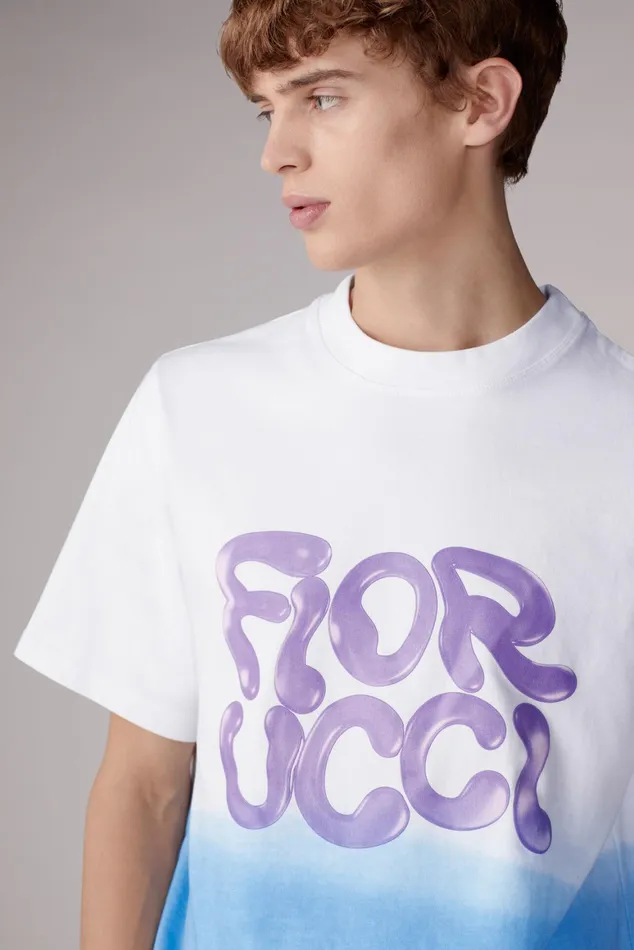 Men Fiorucci TShirts and Tops Liquid Logo Ombre Tshirt Blue Men Fiorucci TShirts and Tops Liquid Logo Ombre Tshirt Blue