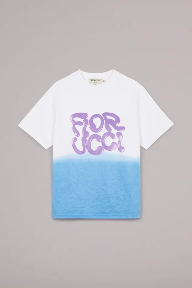 Men Fiorucci TShirts and Tops Liquid Logo Ombre Tshirt Blue Men Fiorucci TShirts and Tops Liquid Logo Ombre Tshirt Blue