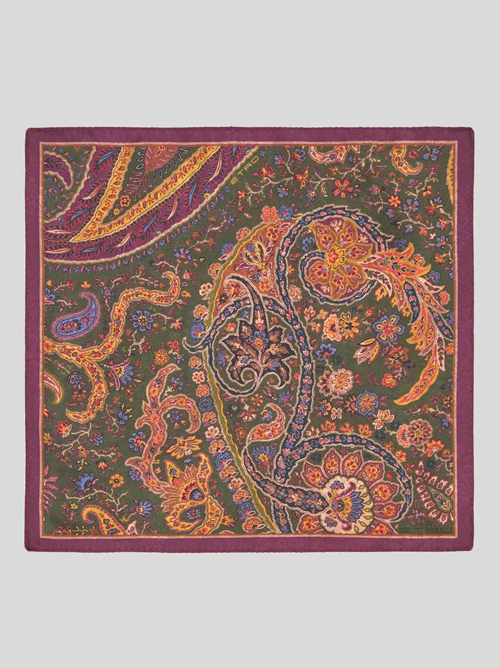 Men Floral Paisley Pocket Square Etro Ties And Pocket Squares
