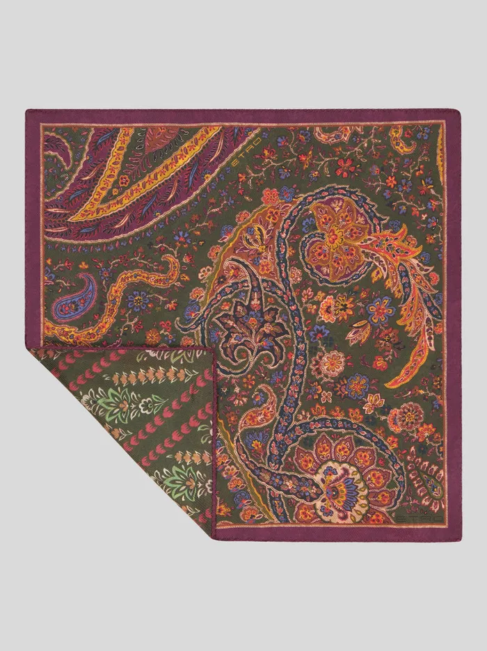 Men Floral Paisley Pocket Square Etro Ties And Pocket Squares