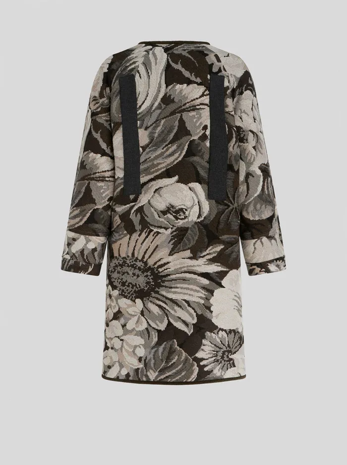 Men Floral Pattern Jacket With Drawstring Etro Coats And Outerwear