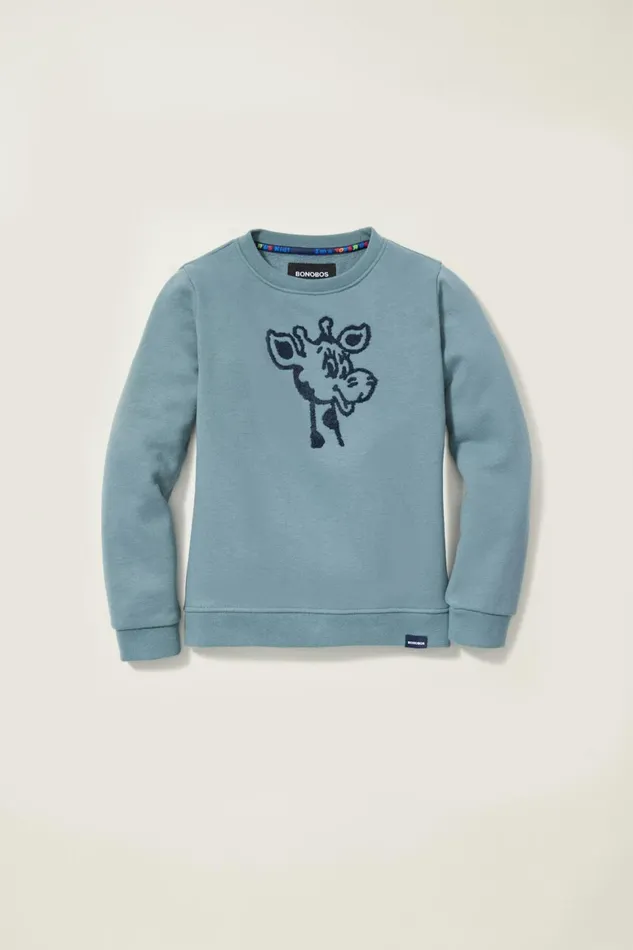 Men Geoffrey Supersoft Crew Kazoo Blue Bonobos Crew and VNeck Sweaters