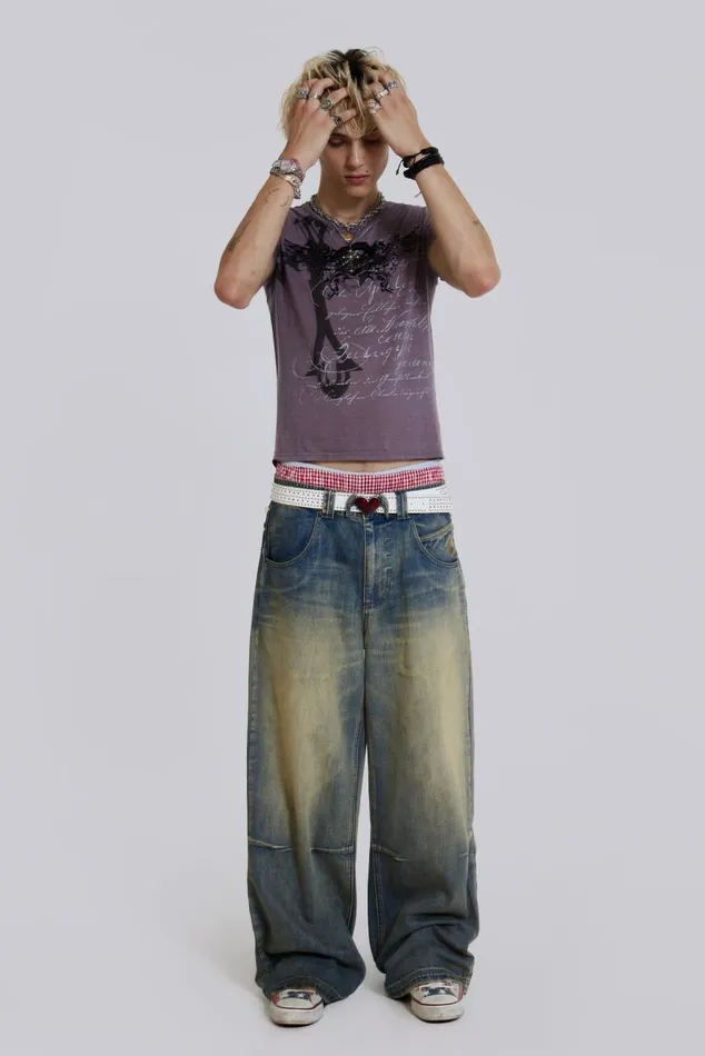 Men Gothic Graphic Slub Tshirt Jaded London TShirts and Vests