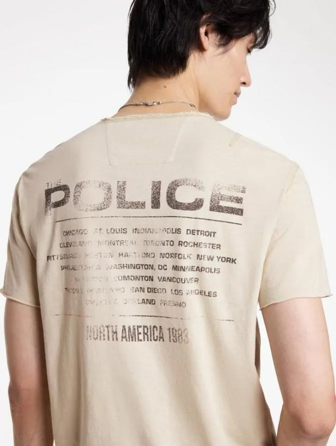 Men Graphic Tees John Varvatos THE POLICE TOUR TEE Almond
