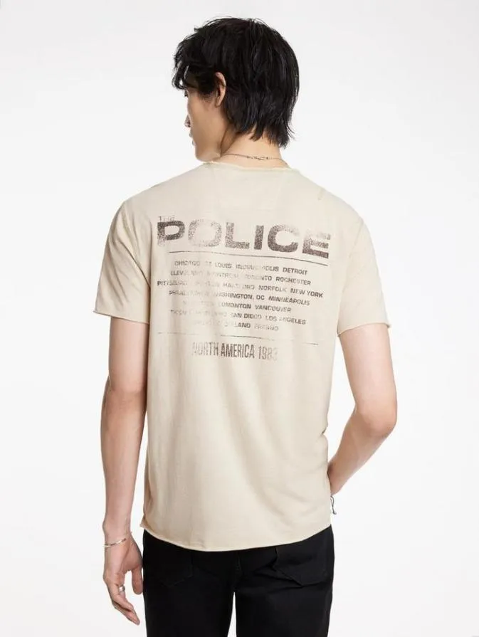 Men Graphic Tees John Varvatos THE POLICE TOUR TEE Almond