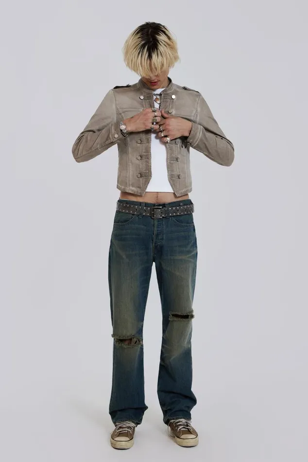 Men Highlight Wash Drummer Jacket Jaded London Outerwear