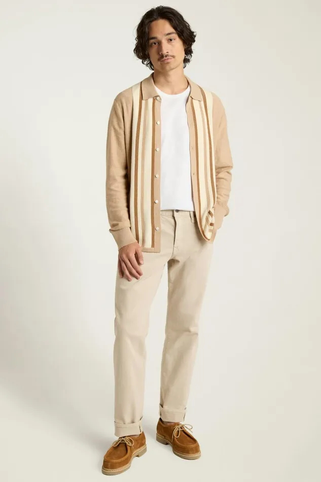 Men Hudson Long Sleeve Sweater Polo Camel Cotton Cashmere Stripe Bonobos Sweater Polos Men Hudson Long Sleeve Sweater Polo Camel Cotton Cashmere Stripe Bonobos Sweater Polos