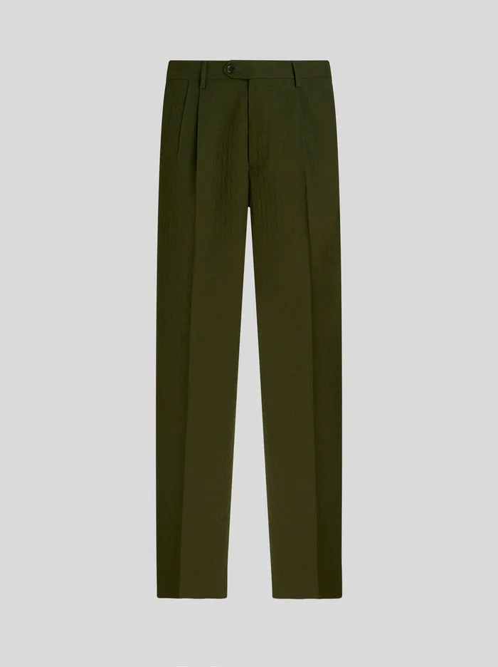 Men Jacquard Trousers Etro Trousers