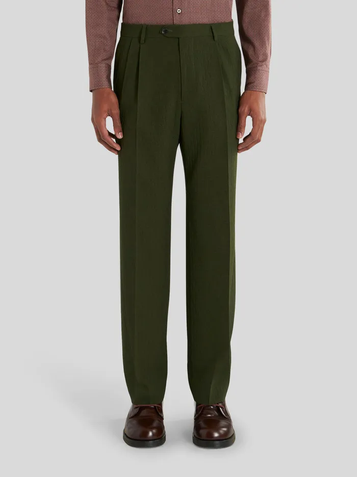 Men Jacquard Trousers Etro Trousers