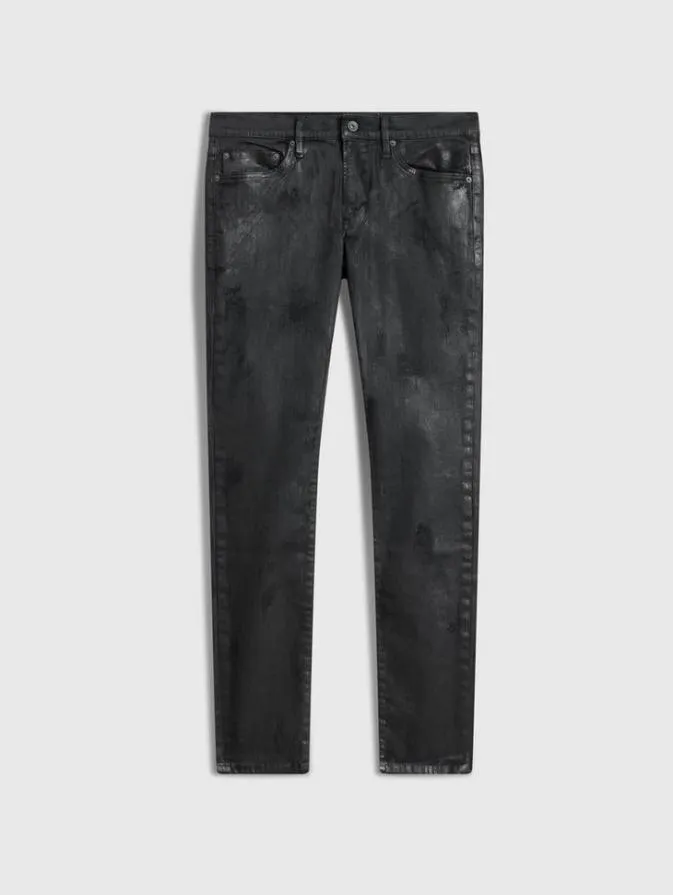 Men Jeans John Varvatos J703 8211 COATED DENIM Black
