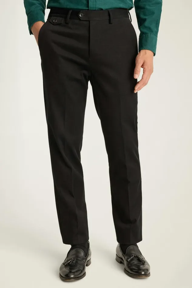 Men Jetsetter Italian Brushed Cotton Dress Pant Black Bonobos Dress Pants