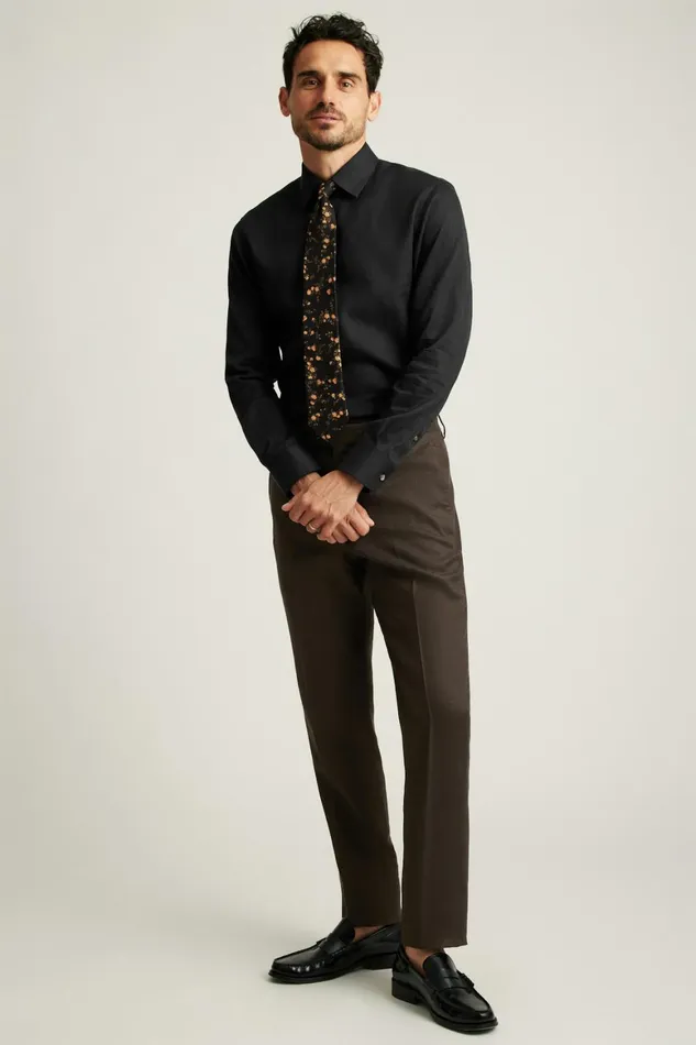Men Jetsetter Italian Linen Dress Pant Dark Brown Bonobos Dress Pants
