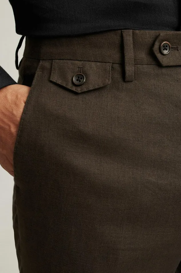 Men Jetsetter Italian Linen Dress Pant Dark Brown Bonobos Dress Pants