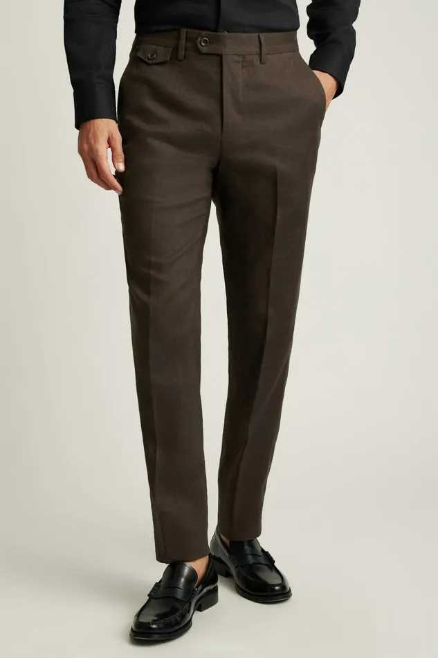 Men Jetsetter Italian Linen Dress Pant Dark Brown Bonobos Dress Pants