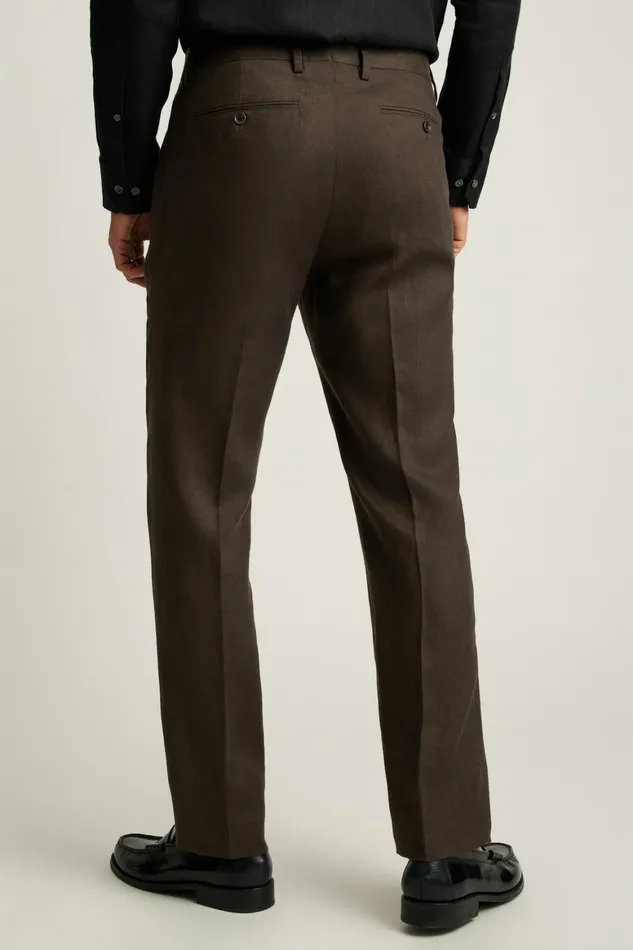 Men Jetsetter Italian Linen Dress Pant Dark Brown Bonobos Dress Pants