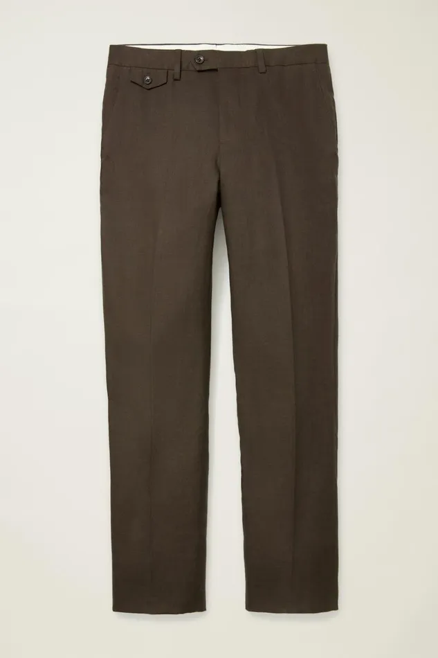 Men Jetsetter Italian Linen Dress Pant Dark Brown Bonobos Dress Pants