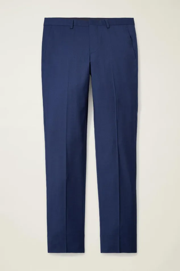 Men Jetsetter Italian Wool Dress Pant Bright Navy Sharkskin Bonobos Dress Pants