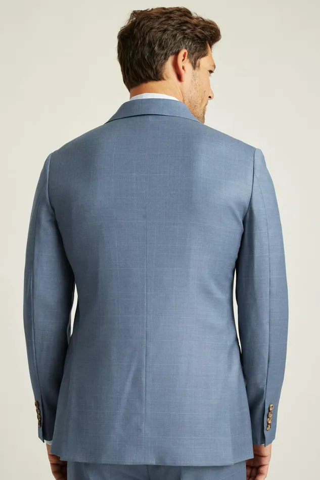 Men Jetsetter Wool Blazer Blue White Deco Check Bonobos Blazers and Sport Coats