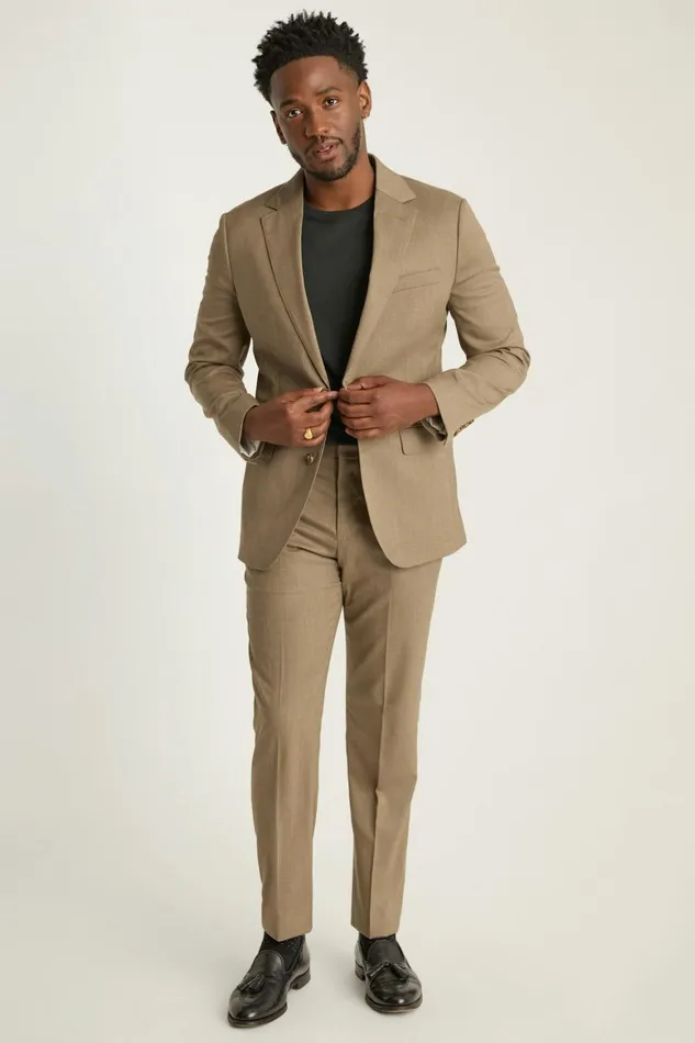 Men Jetsetter Wool Blazer Tan Bonobos Blazers and Sport Coats