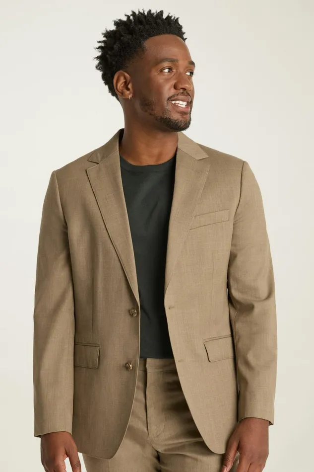 Men Jetsetter Wool Blazer Tan Bonobos Blazers and Sport Coats