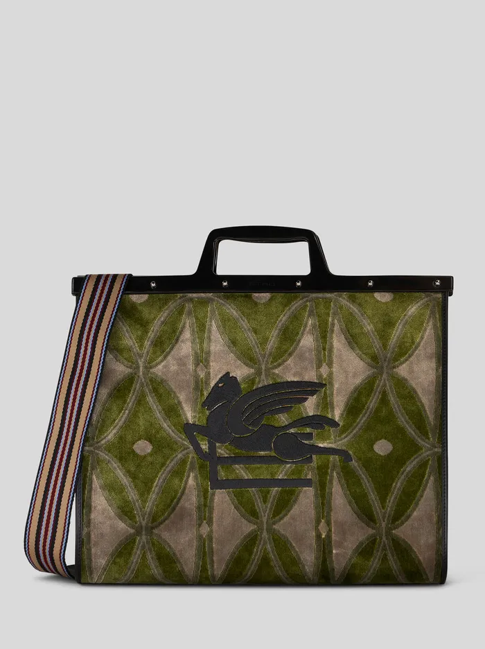 Men Large Jacquard Love Trotter Bag Etro Shopping Bags