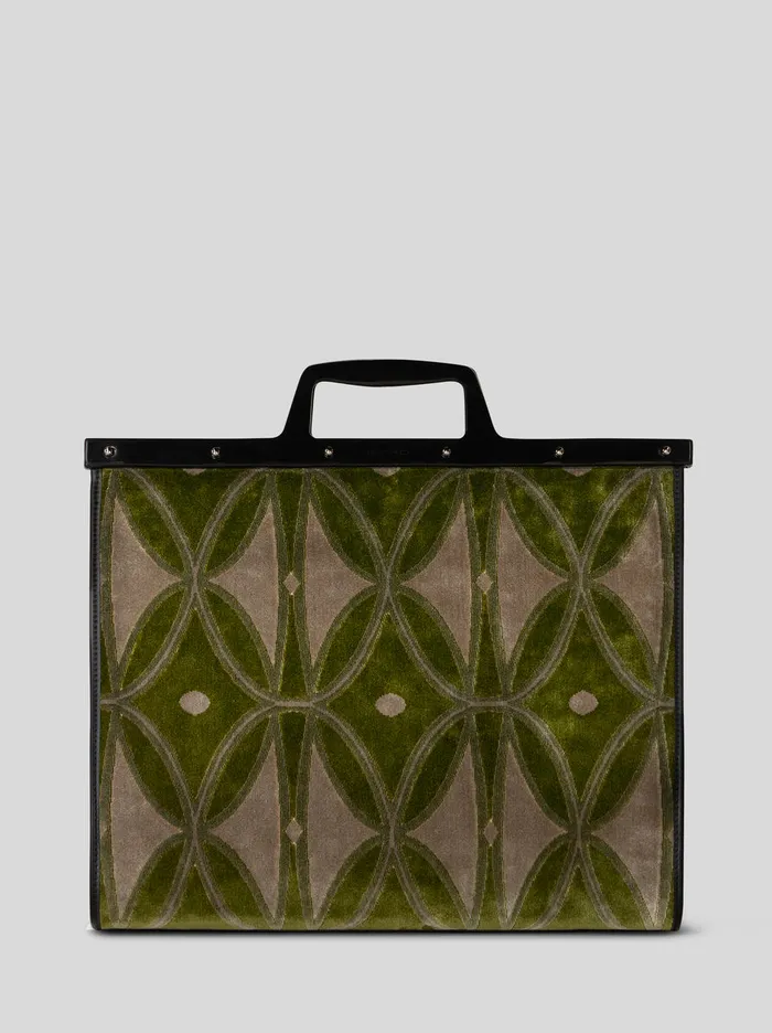 Men Large Jacquard Love Trotter Bag Etro Shopping Bags