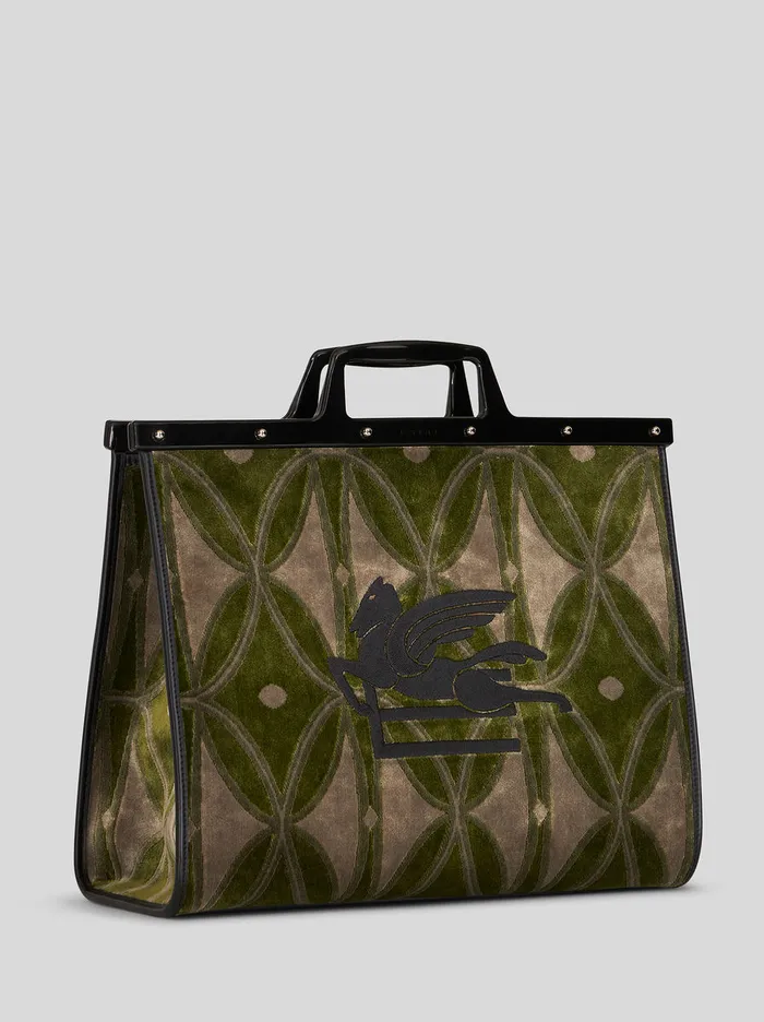 Men Large Jacquard Love Trotter Bag Etro Shopping Bags