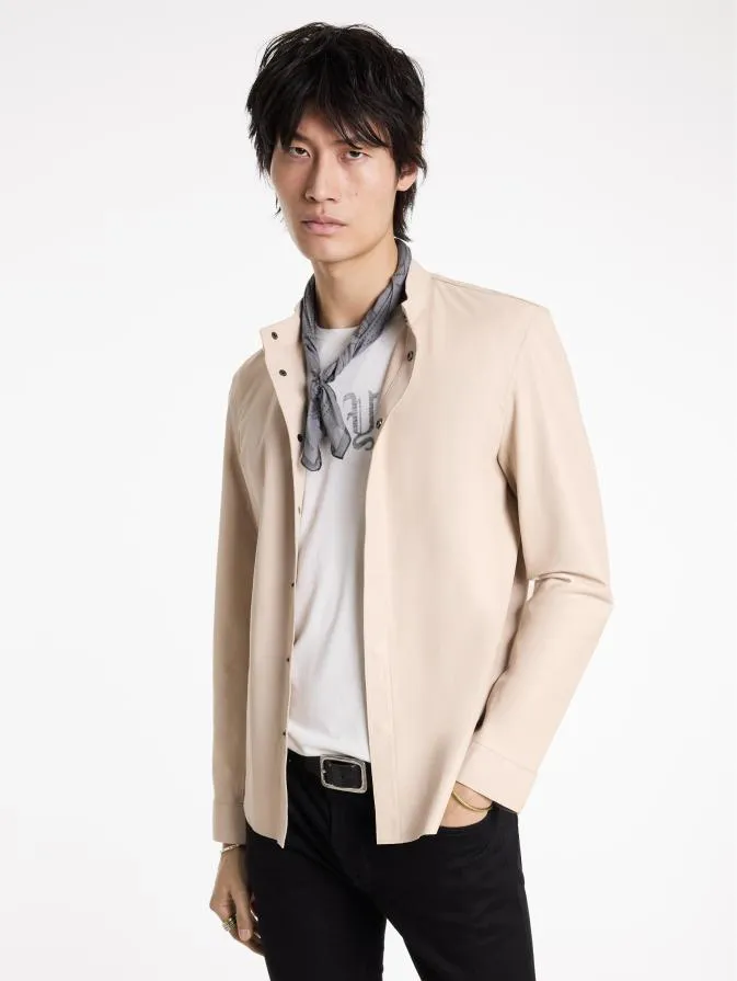 Men Leather Jackets John Varvatos BERNARD SHIRT JACKET Hay