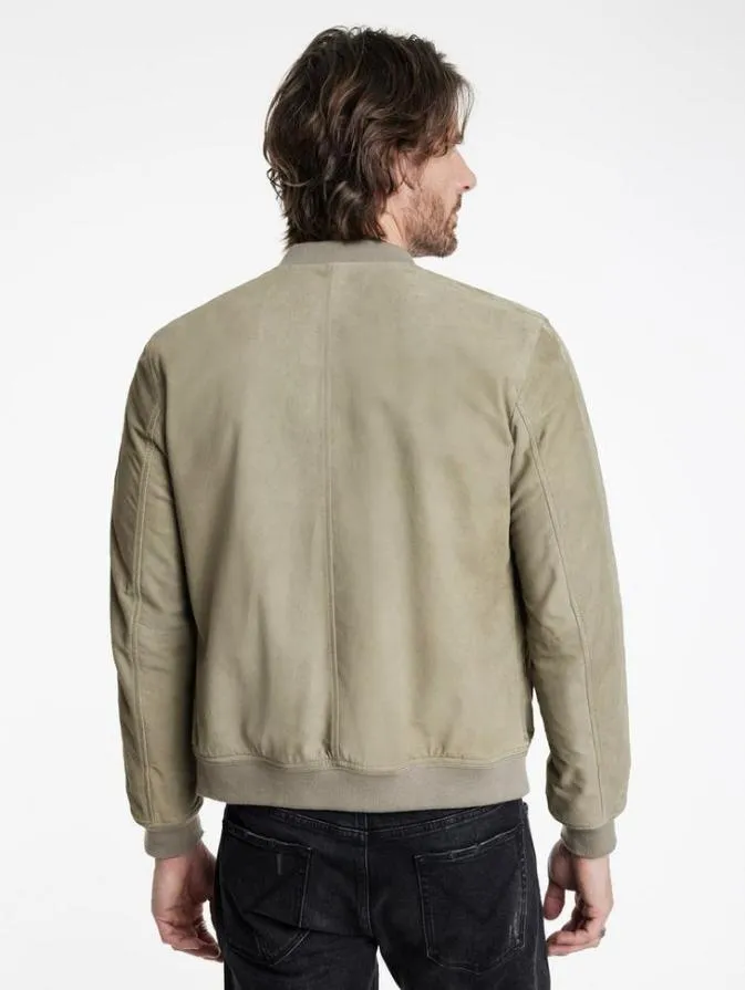 Men Leather Jackets John Varvatos KHAI BOMBER Spruce