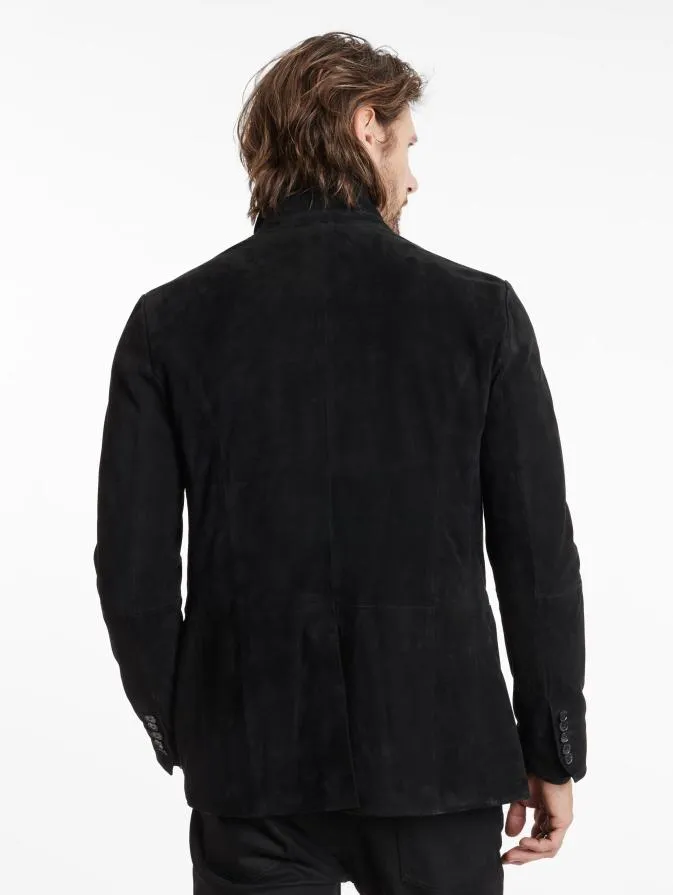 Men Leather Jackets John Varvatos WOODWARD MULTIBUTTON JACKET Black