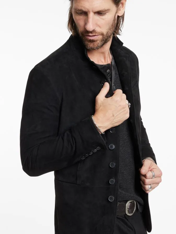 Men Leather Jackets John Varvatos WOODWARD MULTIBUTTON JACKET Black