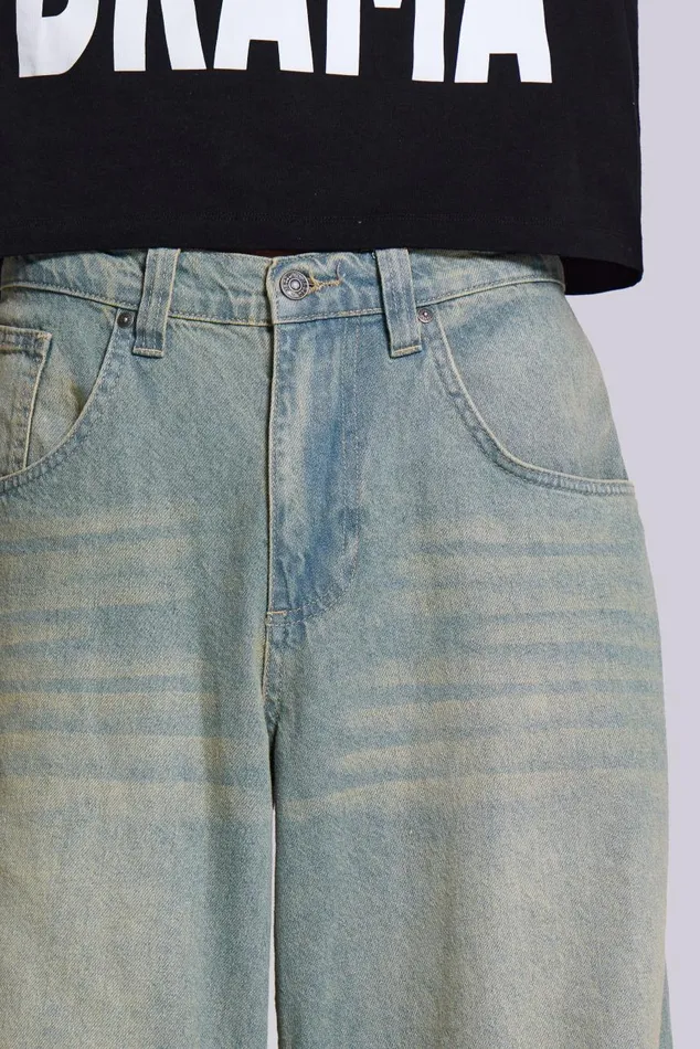 Men Light Wash Colossus Jeans Jaded London Baggy Jeans