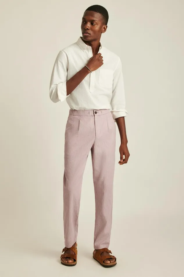 Men Linen Blend Boardwalk Pant Dusty Orchid Bonobos Seasonal Pants