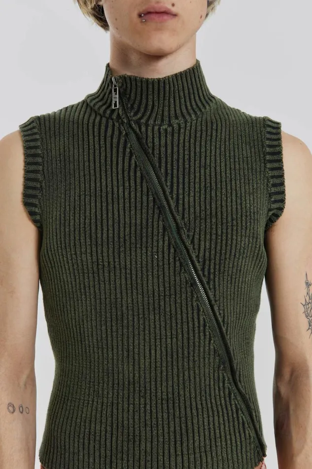 Men Lure Asymmetric Knit Jaded London TShirts and Vests