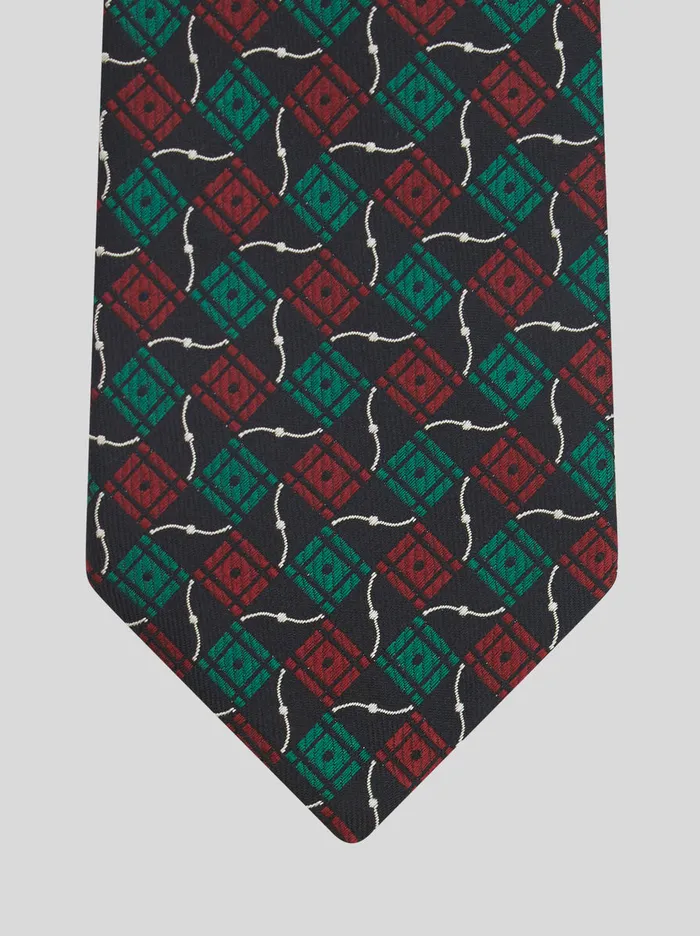 Men Micro Geometric Pattern Tie Etro Ties And Pocket Squares