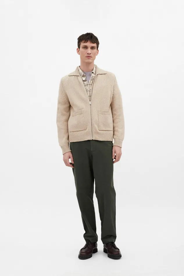Men Norse Projects Knitwear Erik Cotton Jacket Tan