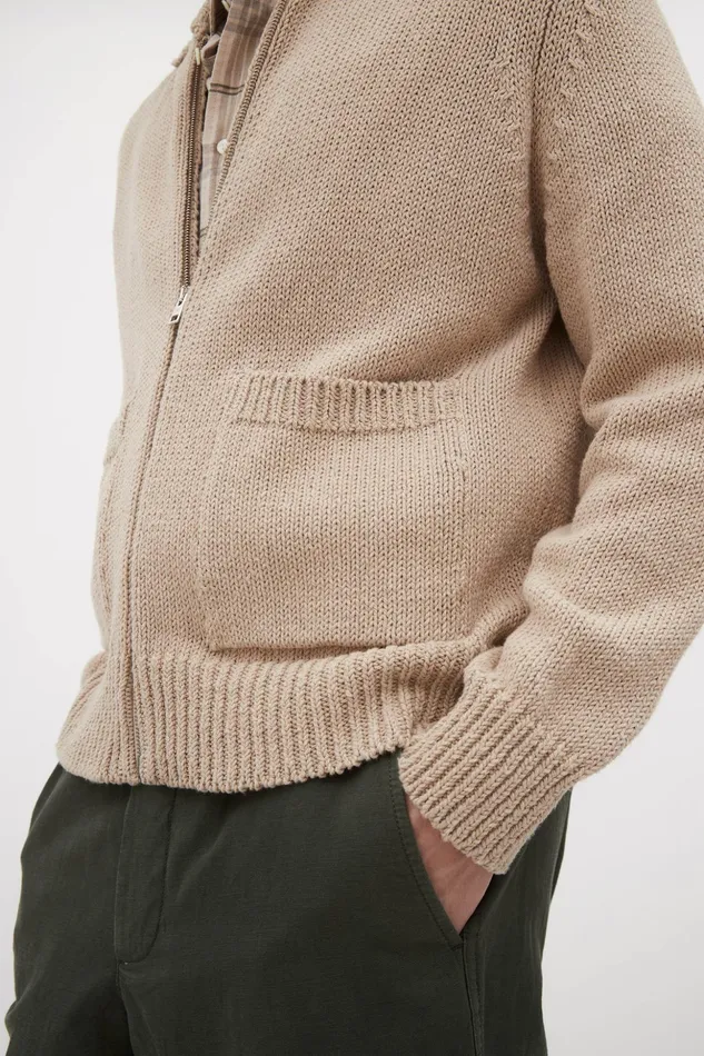 Men Norse Projects Knitwear Erik Cotton Jacket Tan