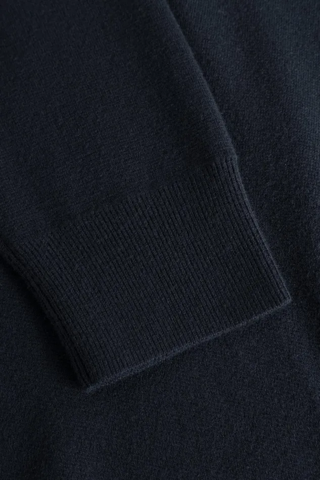 Men Norse Projects Knitwear Kian Merino Cotton Milano Polo Dark Navy