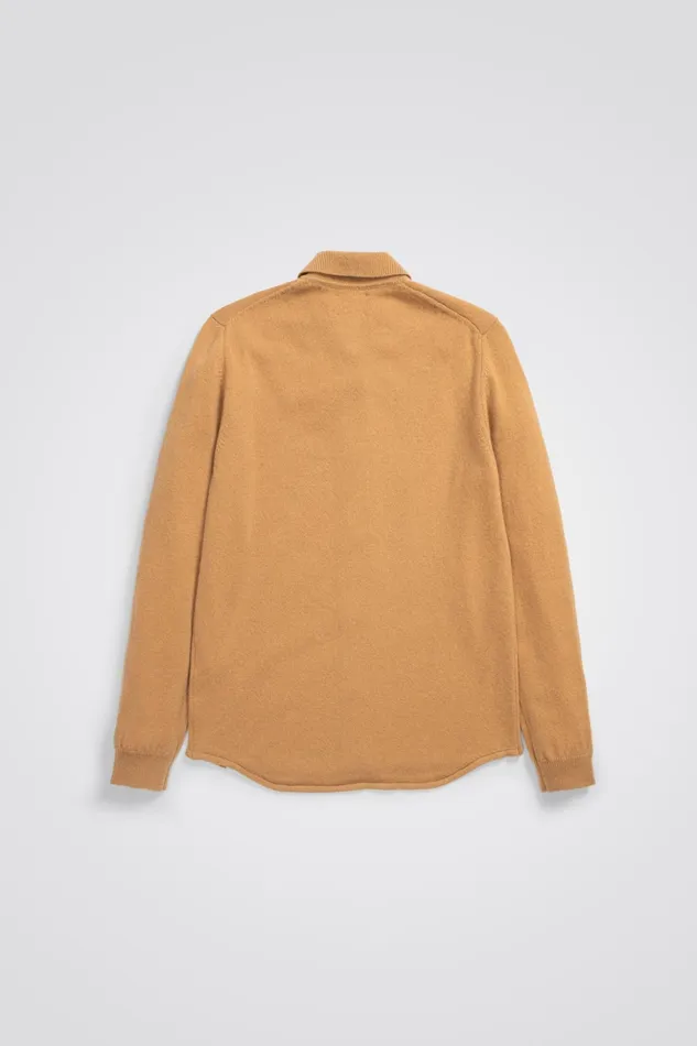 Men Norse Projects Knitwear Martin Merino Lambswool Shirt Camel