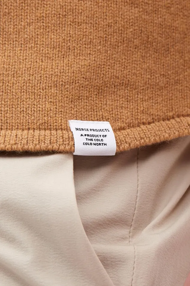 Men Norse Projects Knitwear Martin Merino Lambswool Shirt Camel