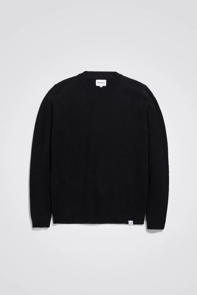 Men Norse Projects Knitwear Sigfred Merino Lambswool Sweater Black