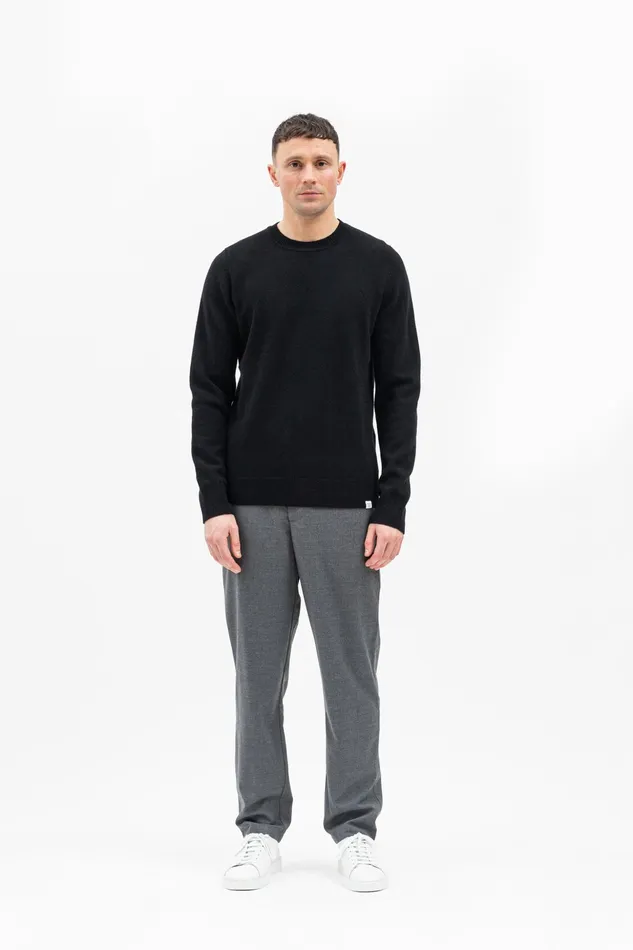 Men Norse Projects Knitwear Sigfred Merino Lambswool Sweater Black