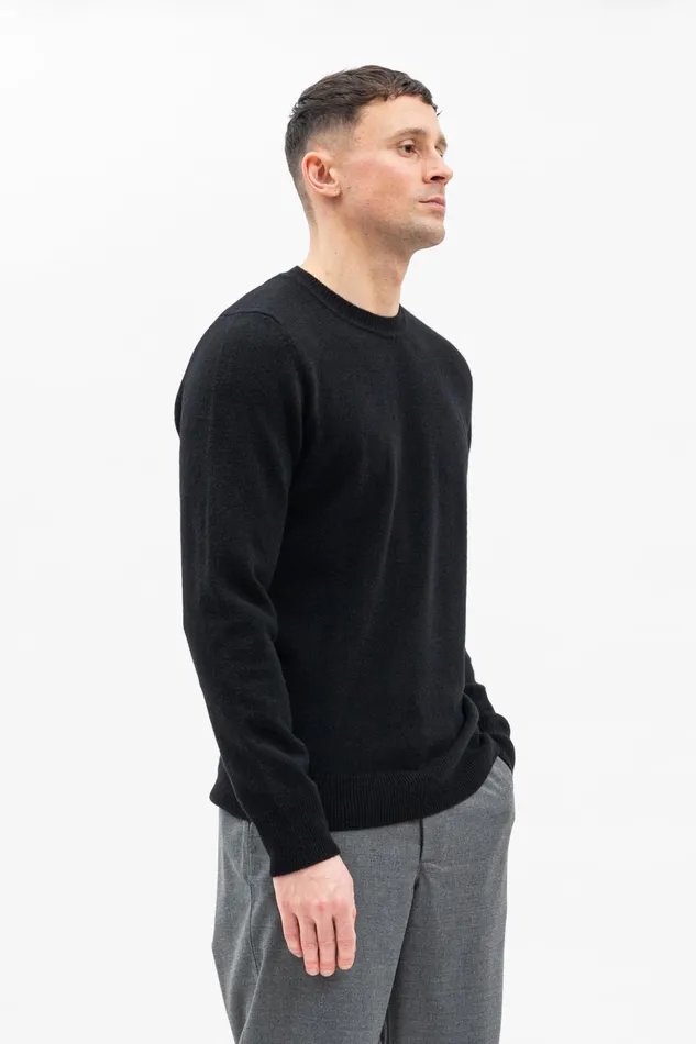 Men Norse Projects Knitwear Sigfred Merino Lambswool Sweater Black