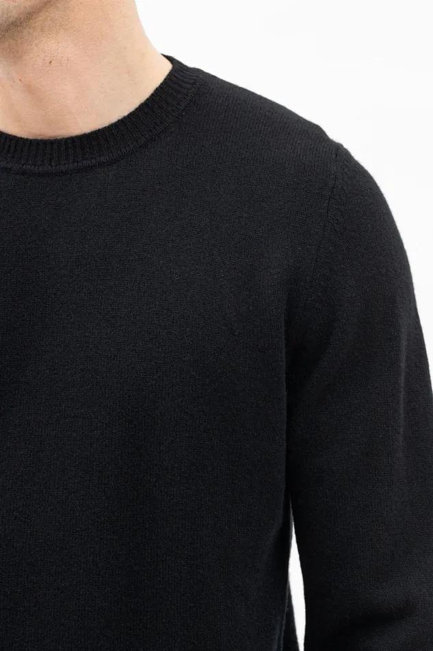 Men Norse Projects Knitwear Sigfred Merino Lambswool Sweater Black