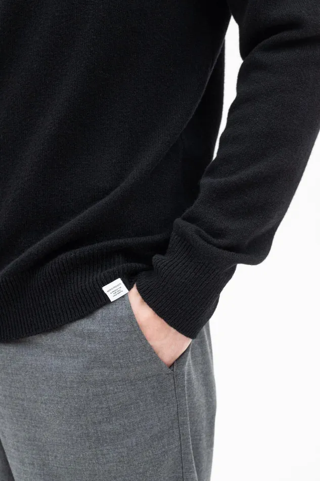 Men Norse Projects Knitwear Sigfred Merino Lambswool Sweater Black