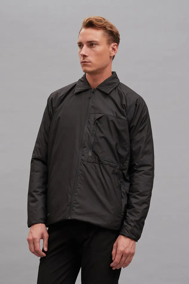 Men Norse Projects Outerwear Pertex Quantum Midlayer Shirt Black